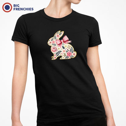 Floral Bunny Women's Organic Cotton Tee