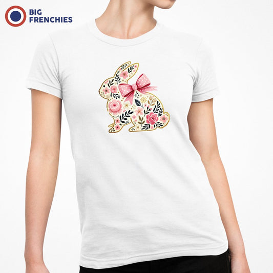 Floral Bunny Women's Organic Cotton Tee