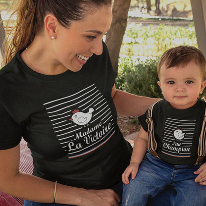 Madame La Victoire, Petit Champion Mom and Child Organic Cotton T-Shirts family Set (Set of 2)