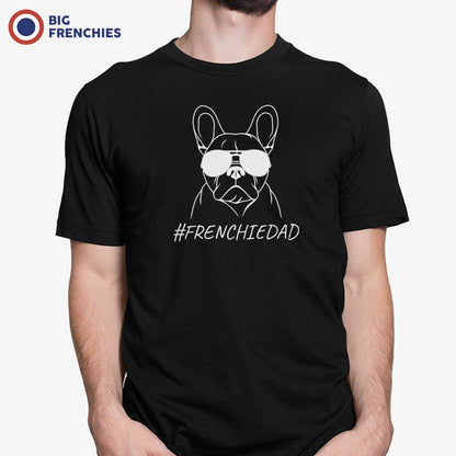 Frenchie Dad Dog With Glasses Men's Organic Cotton Tee