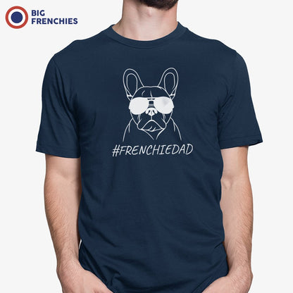 Frenchie Dad Dog With Glasses Men's Organic Cotton Tee