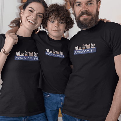 French Bulldogs Matching Organic Cotton T-Shirts Family Set (Set of 3)