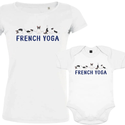 French Yoga Mom and Child Organic Cotton family Set (Set of 2)