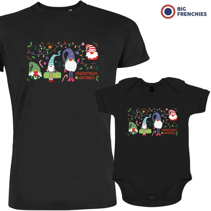 Christmas Gnomes Dad and Child Organic Cotton family Set (Set of 2)
