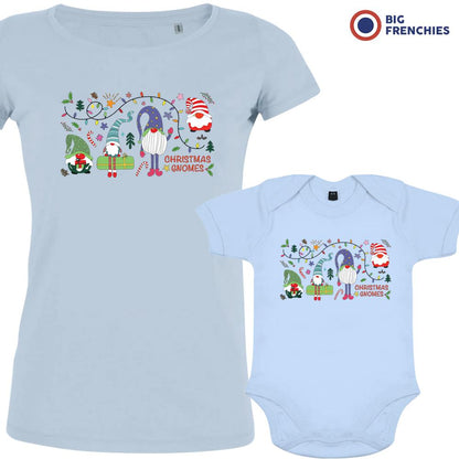 Christmas Gnomes Mom and Child Organic Cotton family Set (Set of 2)