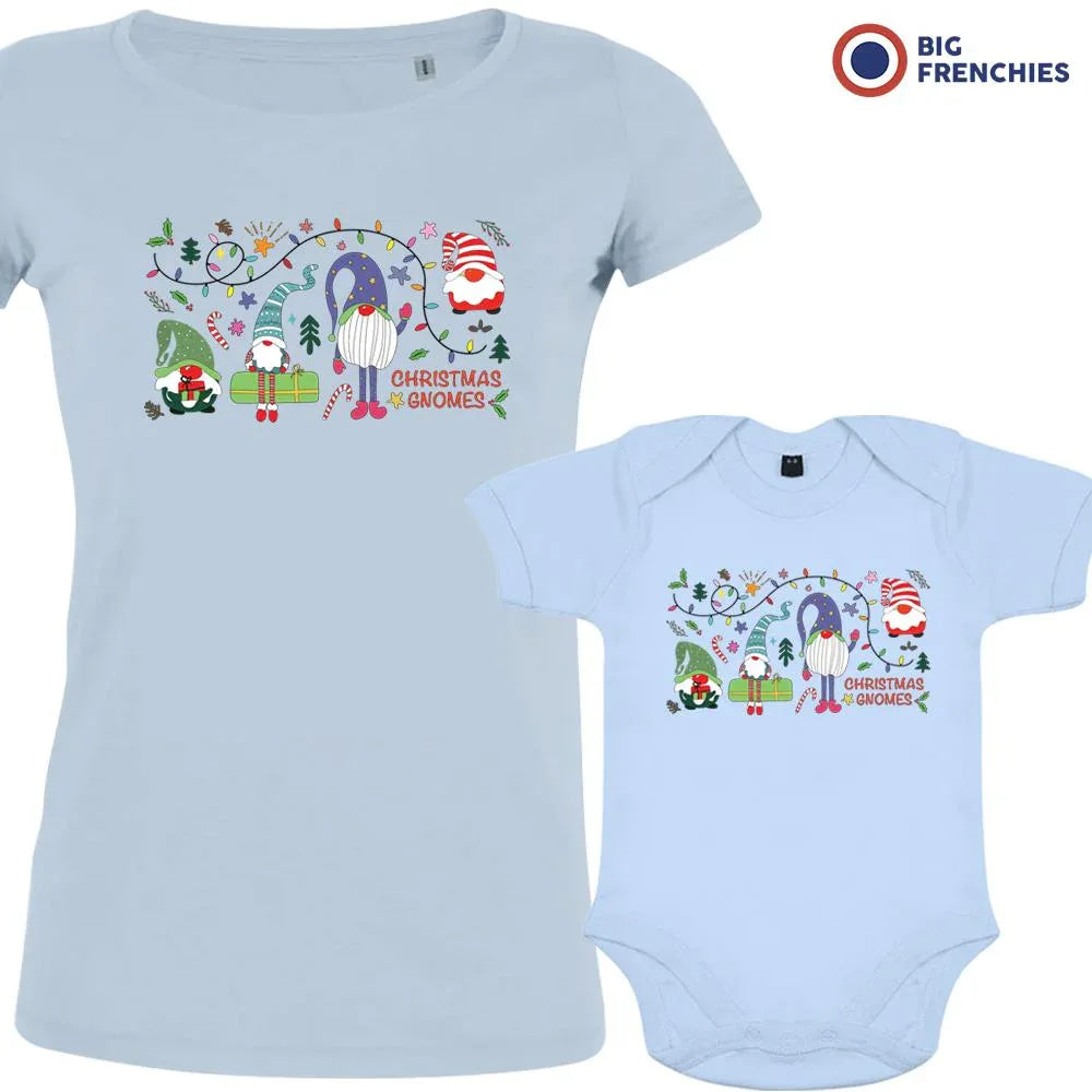 Christmas Gnomes Mom and Child Organic Cotton family Set (Set of 2)