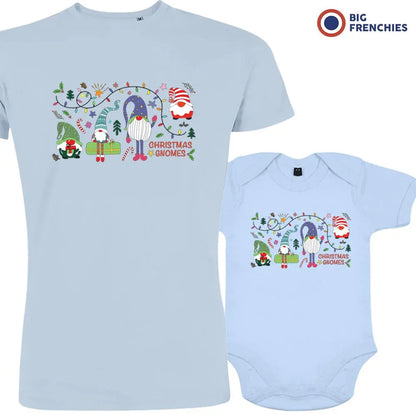 Christmas Gnomes Dad and Child Organic Cotton family Set (Set of 2)