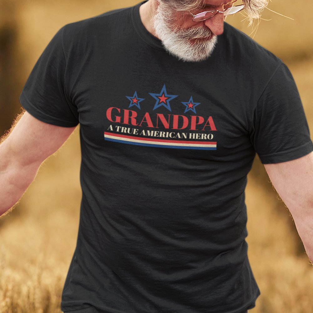 Grandpa A True American Hero Men's Organic Tee