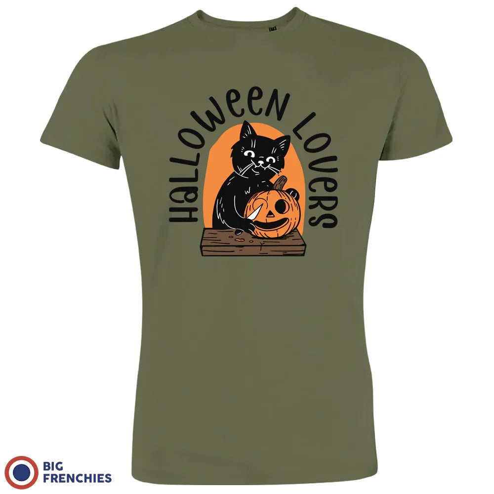 Halloween Lovers With a Cat Men's Organic Cotton Tee