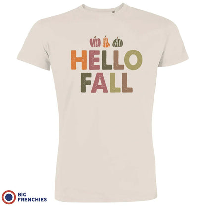 Hello Fall With Pumpkin Men's Organic Cotton Tee
