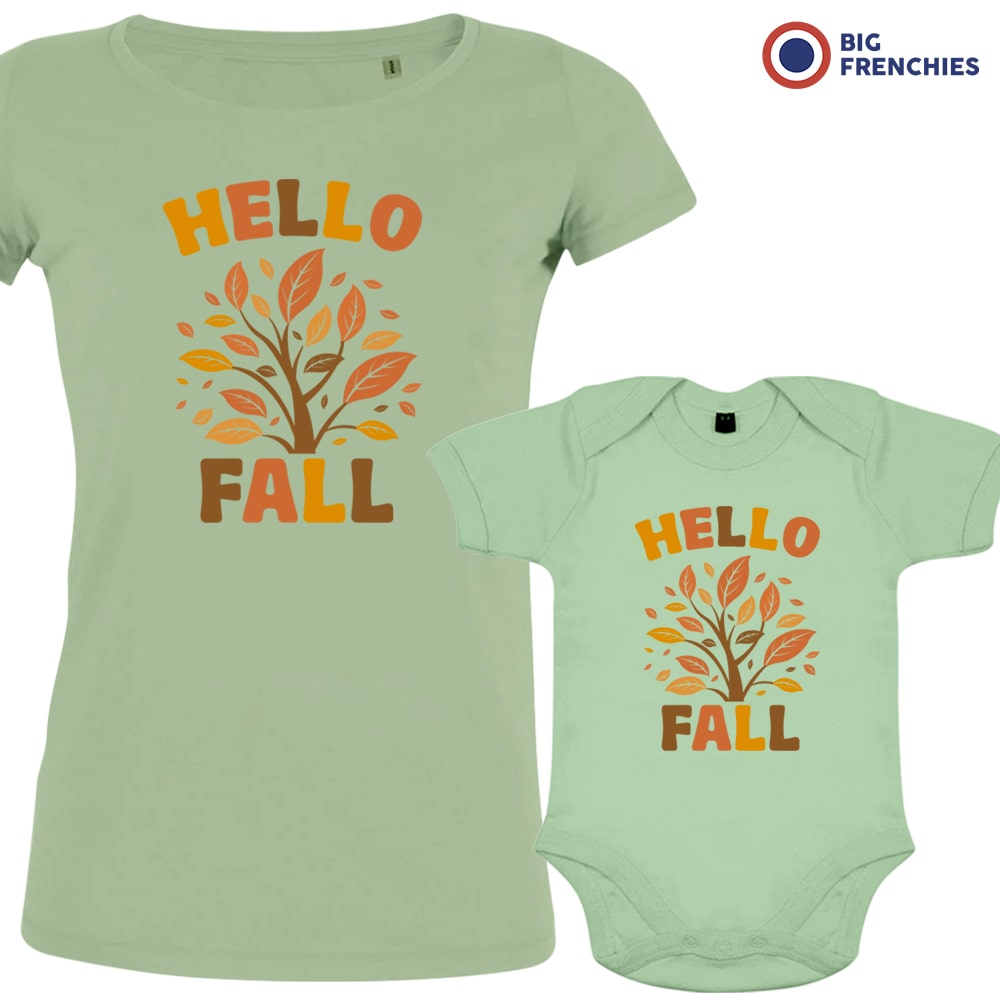 Hello Fall Mom and Child Organic Cotton family Set (Set of 2)
