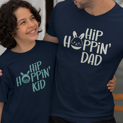 Hip Hoppin' Dad and Child Organic Cotton T-Shirts Family Set (Set of 2)