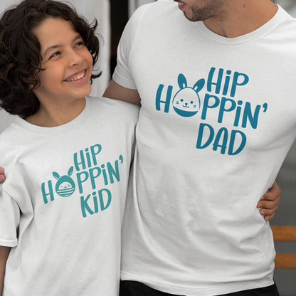 Hip Hoppin' Dad and Child Organic Cotton T-Shirts Family Set (Set of 2)