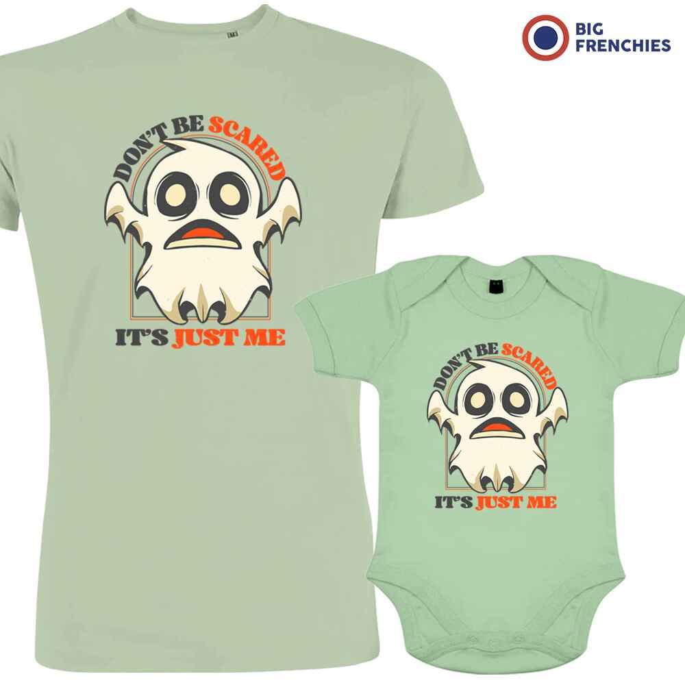 Don't Be Scared It's Just Me Dad and Child Organic Cotton family Set (Set of 2)