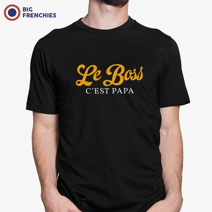 Le Boss C'est Papa Men's Organic Cotton Tee