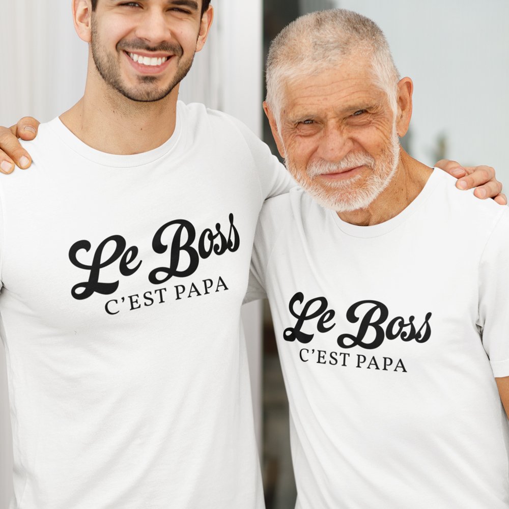 Le Boss C'est Papa Men's Organic Cotton Tee