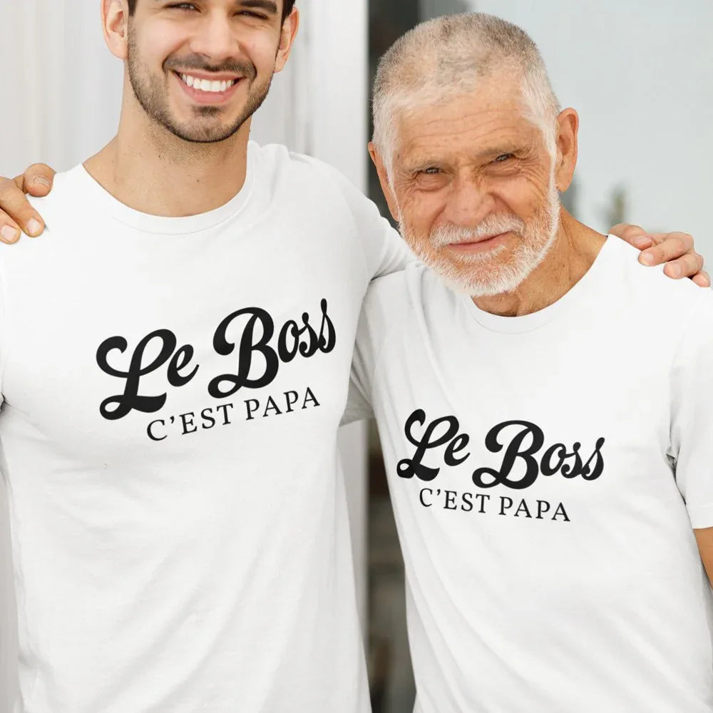 Le Boss C'est Papa Men's Organic Cotton Tee