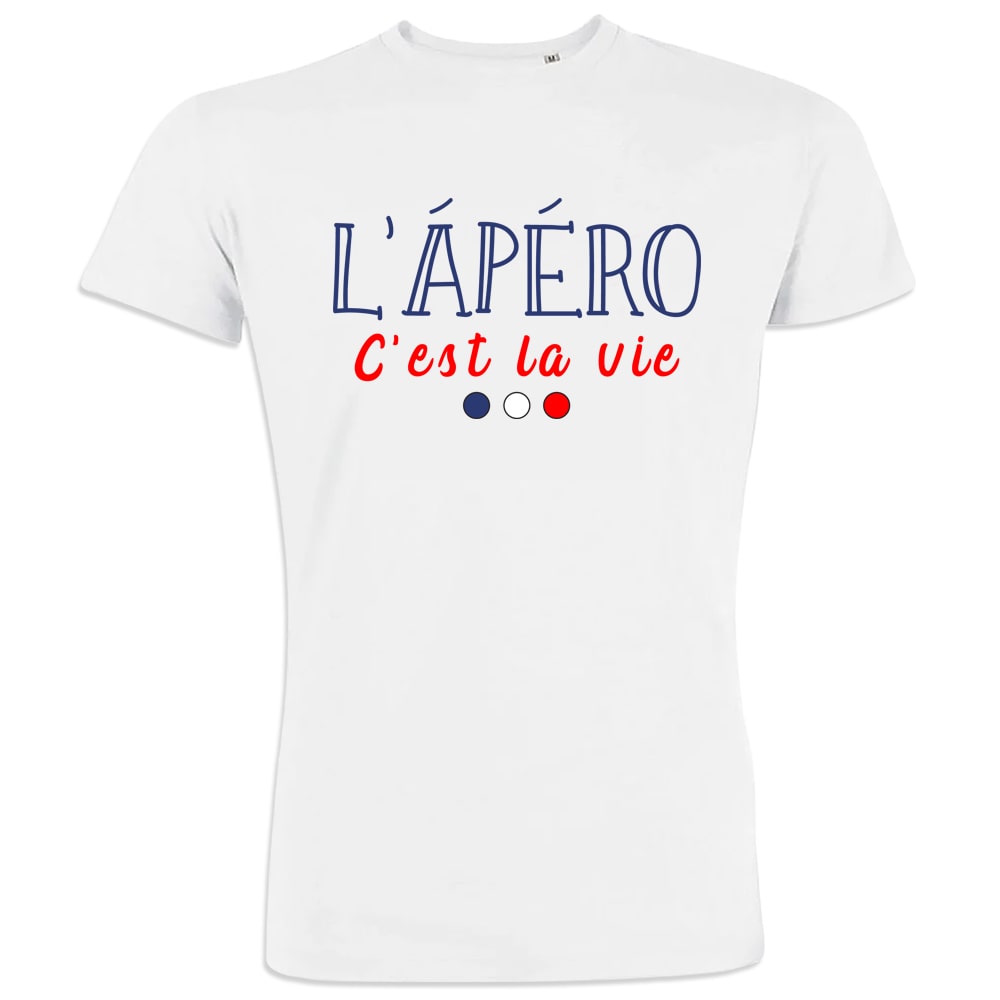 L'apéro C'est La Vie Men's Organic Cotton Tee