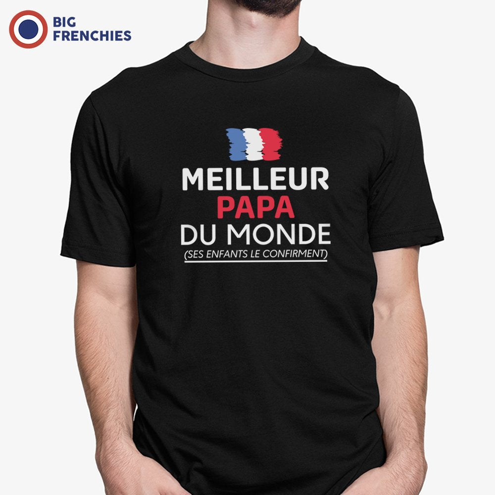 Meilleur Papa Du Monde Men's Organic Cotton Tee