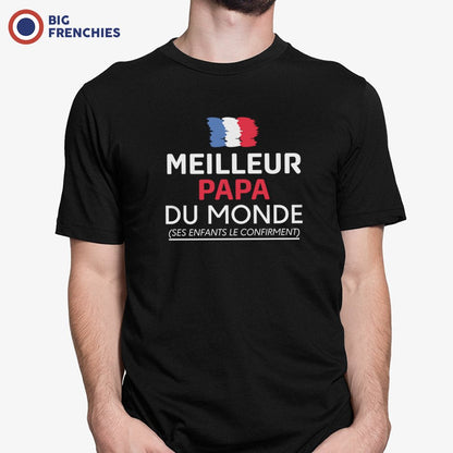 Meilleur Papa Du Monde Men's Organic Cotton Tee