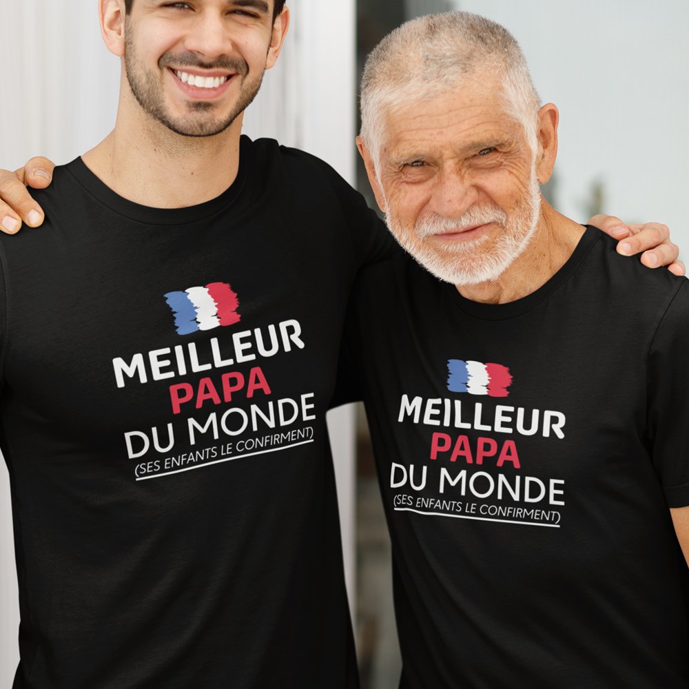 Meilleur Papa Du Monde Men's Organic Cotton Tee