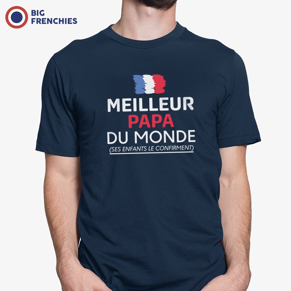 Meilleur Papa Du Monde Men's Organic Cotton Tee