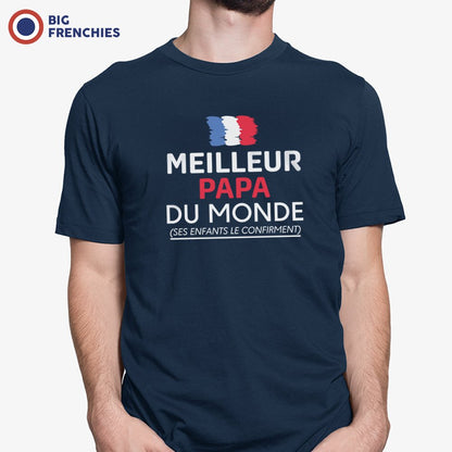Meilleur Papa Du Monde Men's Organic Cotton Tee