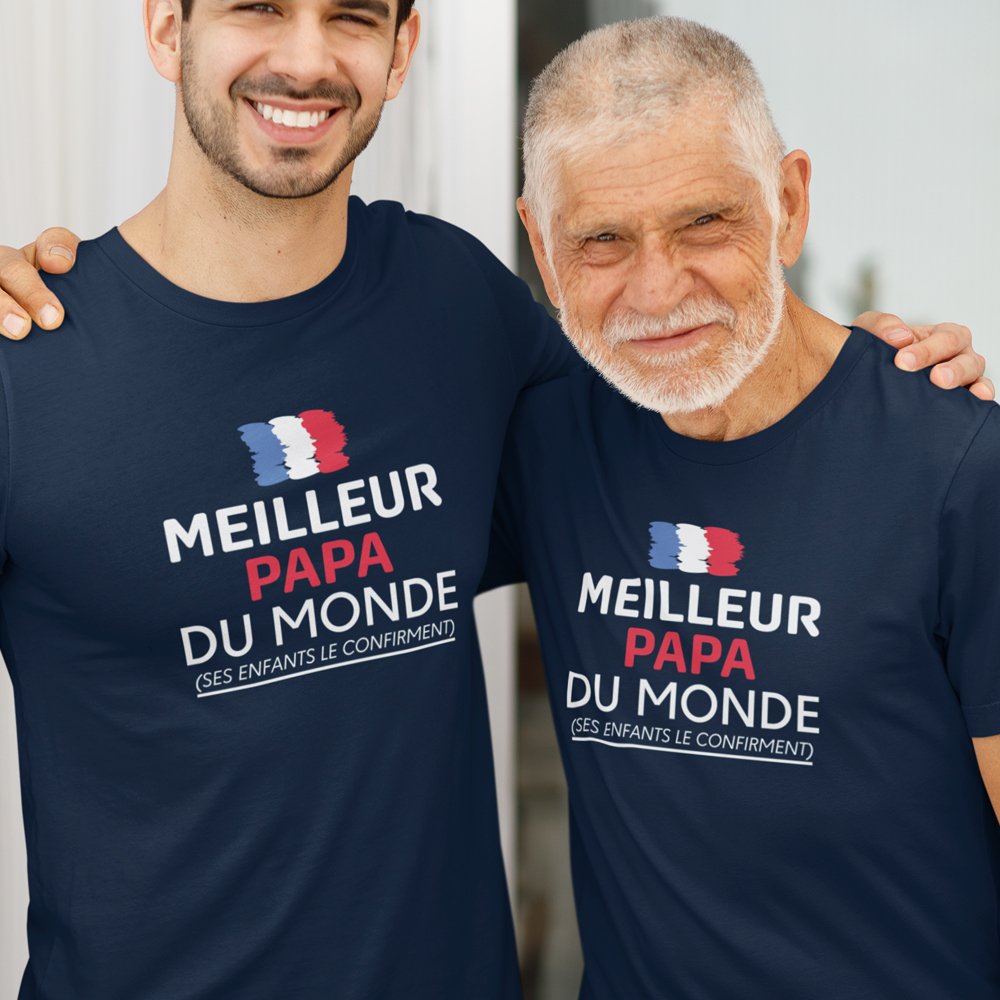 Meilleur Papa Du Monde Men's Organic Cotton Tee