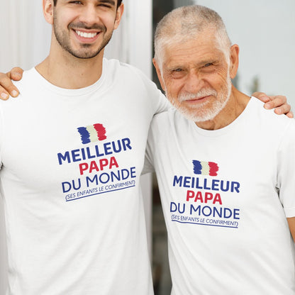 Meilleur Papa Du Monde Men's Organic Cotton Tee