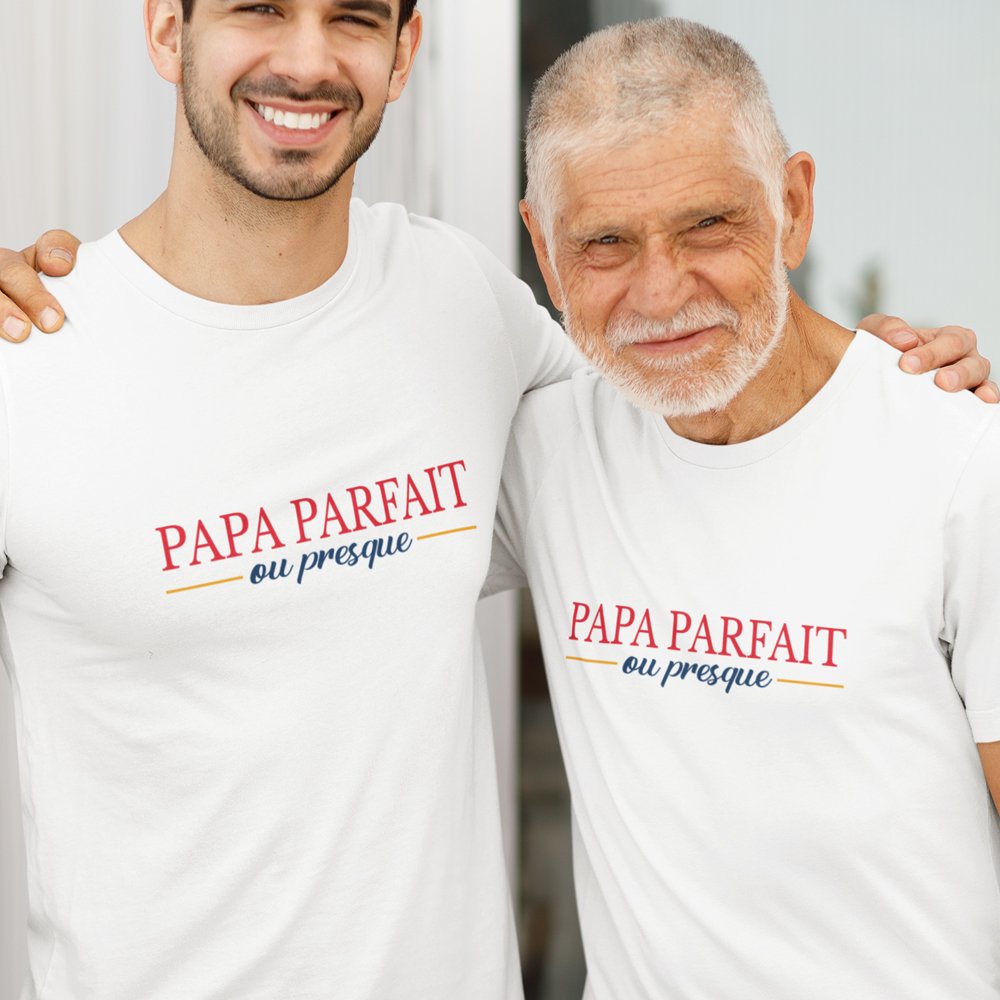 Papa Parfait ou Presque Men's Organic Cotton Tee