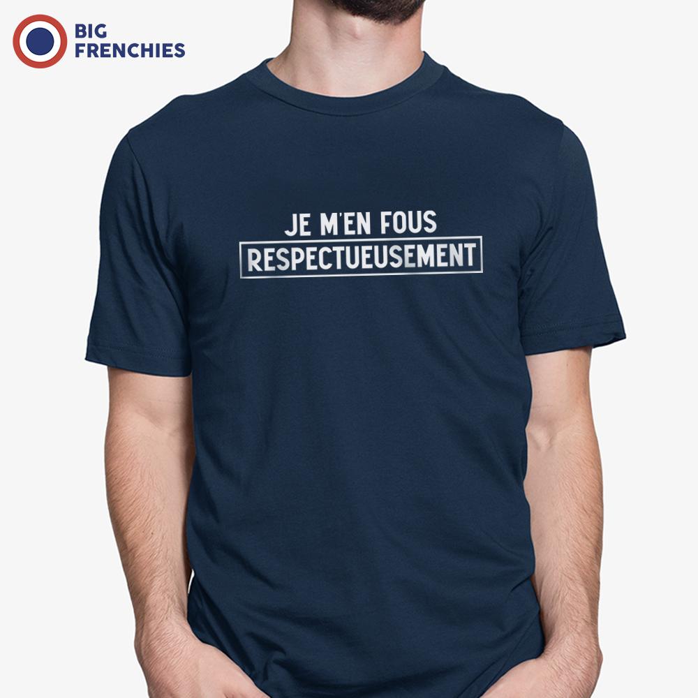 Je M'en Fous Respectueusement Men's Organic Cotton Tee