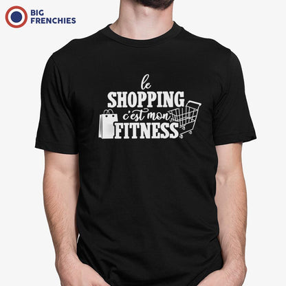 Le Shopping C'est Mon Fitness Men's Organic Cotton Tee