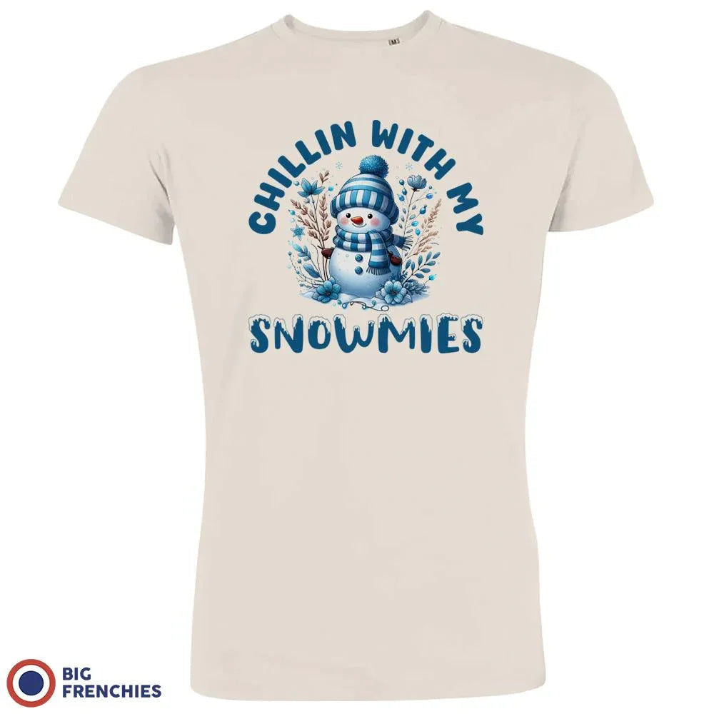 Chilling With My Snowmies Christmas Men's Organic Cotton Tee