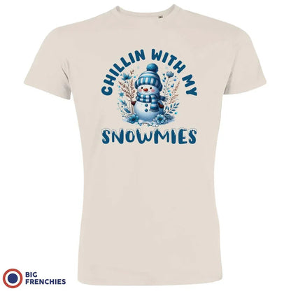 Chilling With My Snowmies Christmas Men's Organic Cotton Tee