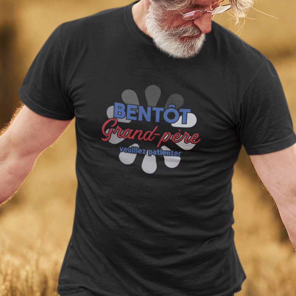 Bientôt Grand-père Veuillez Patienter Men's Organic Tee
