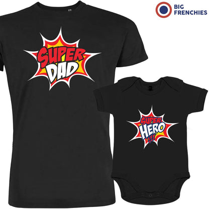 Super Dad and Super Hero Dad and Child Matching Outfit