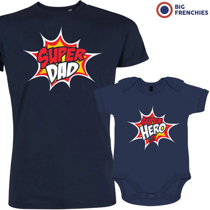 Super Dad and Super Hero Dad and Child Matching Outfit