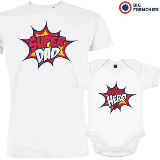 Super Dad and Super Hero Dad and Child Matching Outfit
