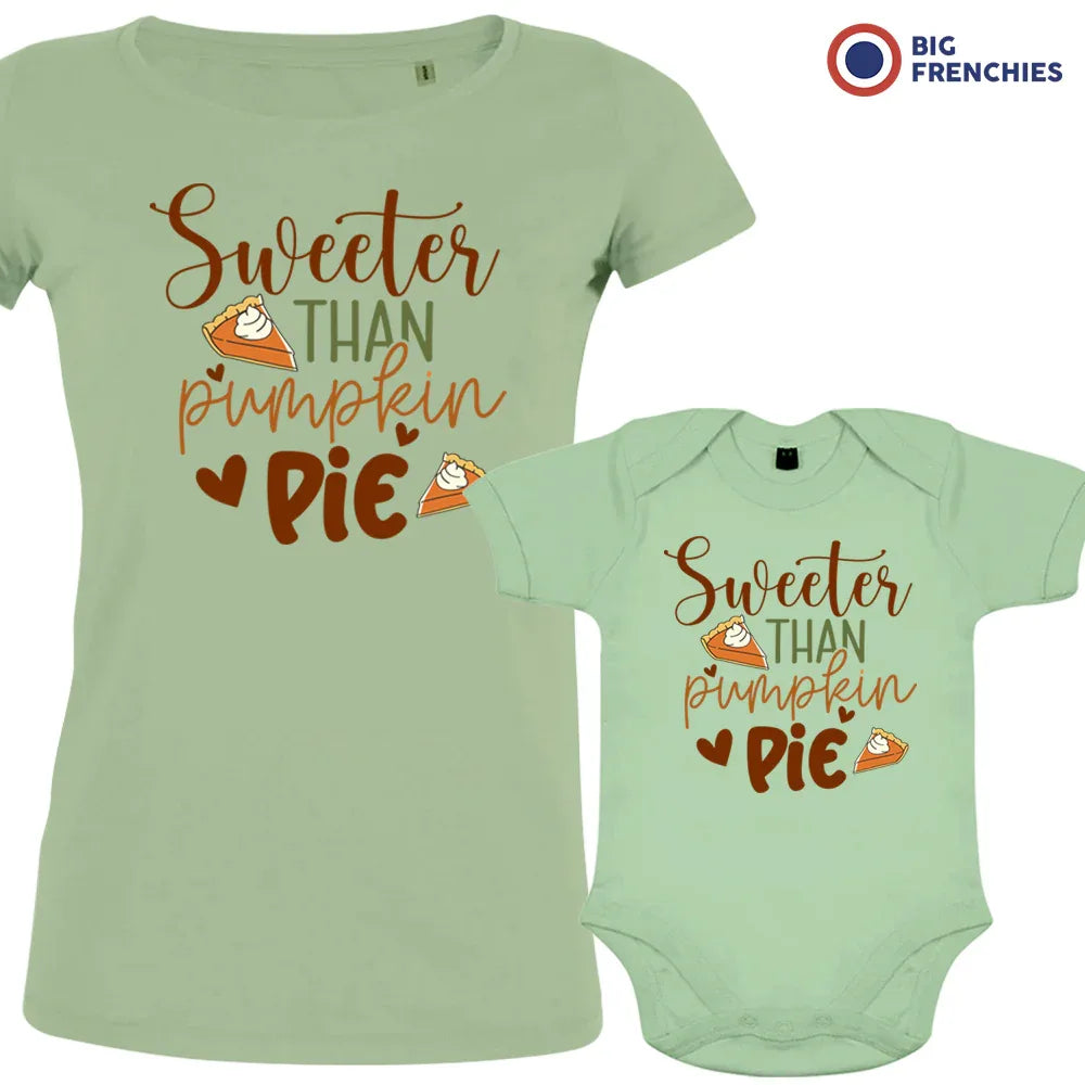 Sweeter Than Pumpkin Pie Mom and Child Organic Cotton family Set (Set of 2)