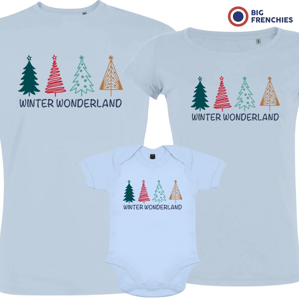 Winter Wonderland Christmas Matching Family Organic Tees (Set of 3)