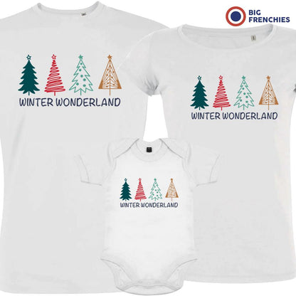 Winter Wonderland Christmas Matching Family Organic Tees (Set of 3)