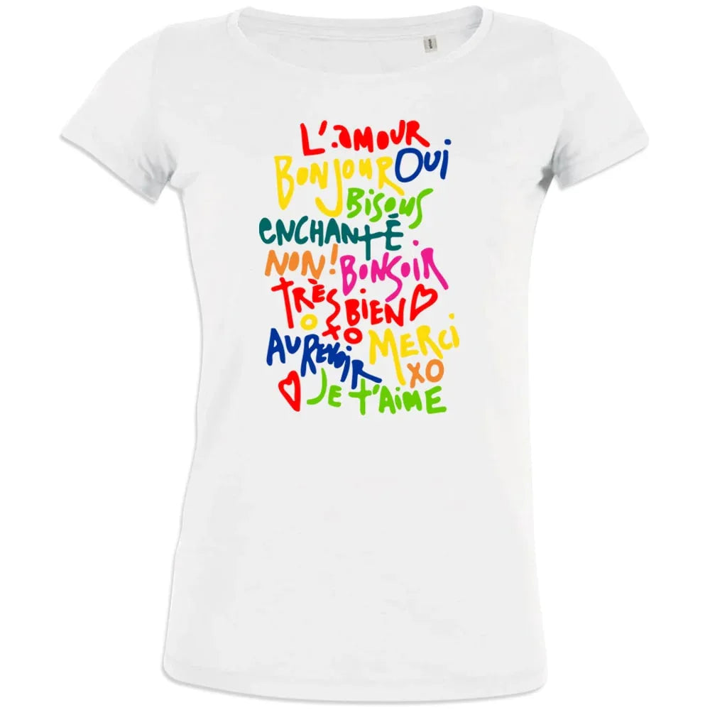 French Words Women's Organic Cotton Tee