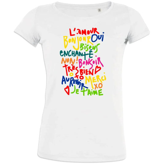 French Words Women's Organic Cotton Tee