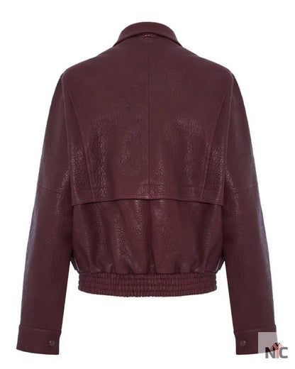 Magda Butrym Vintage Leather Bomber Jacket