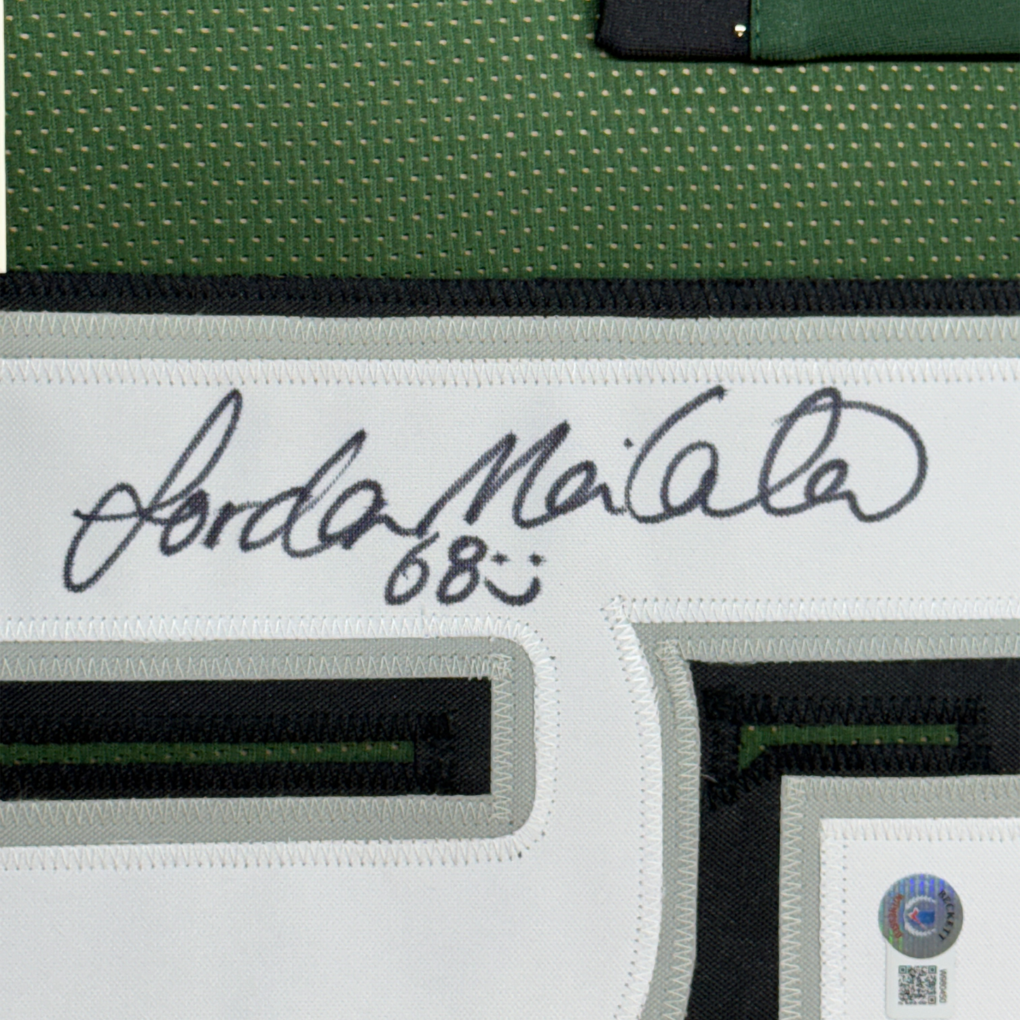 Framed Autographed/Signed Jordan Mailata 35x39 Philadelphia Green Football Jersey Beckett BAS COA