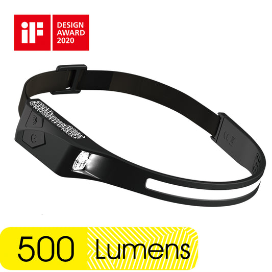 Moon Sport U Pro-C1 Midnight Black 500LM Silicone Headband Light