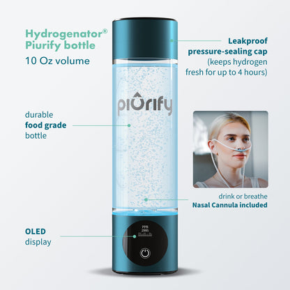 PIURIFY Hydrogenator® Hydrogen Water Bottle - Turquoise