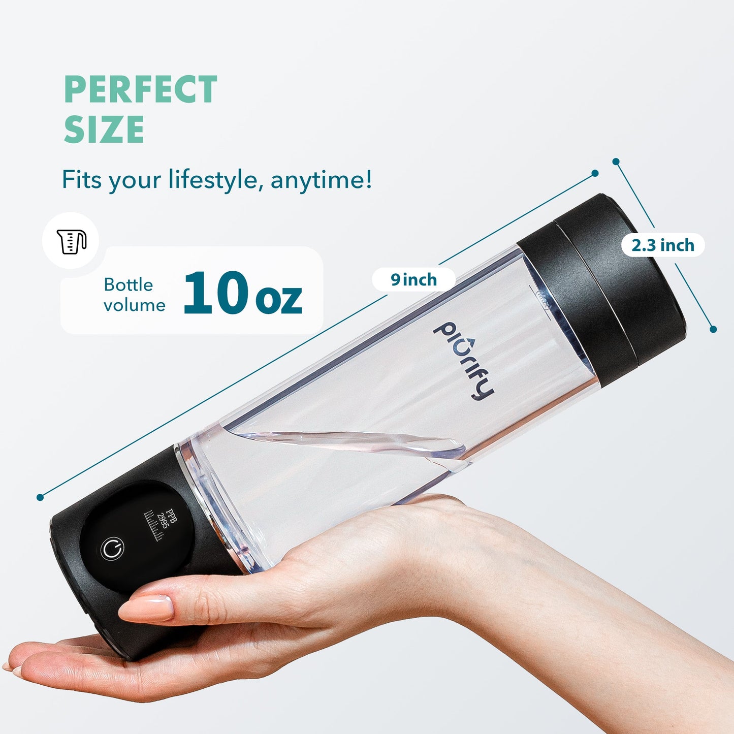 PIURIFY Hydrogenator® Hydrogen Water Bottle - Black