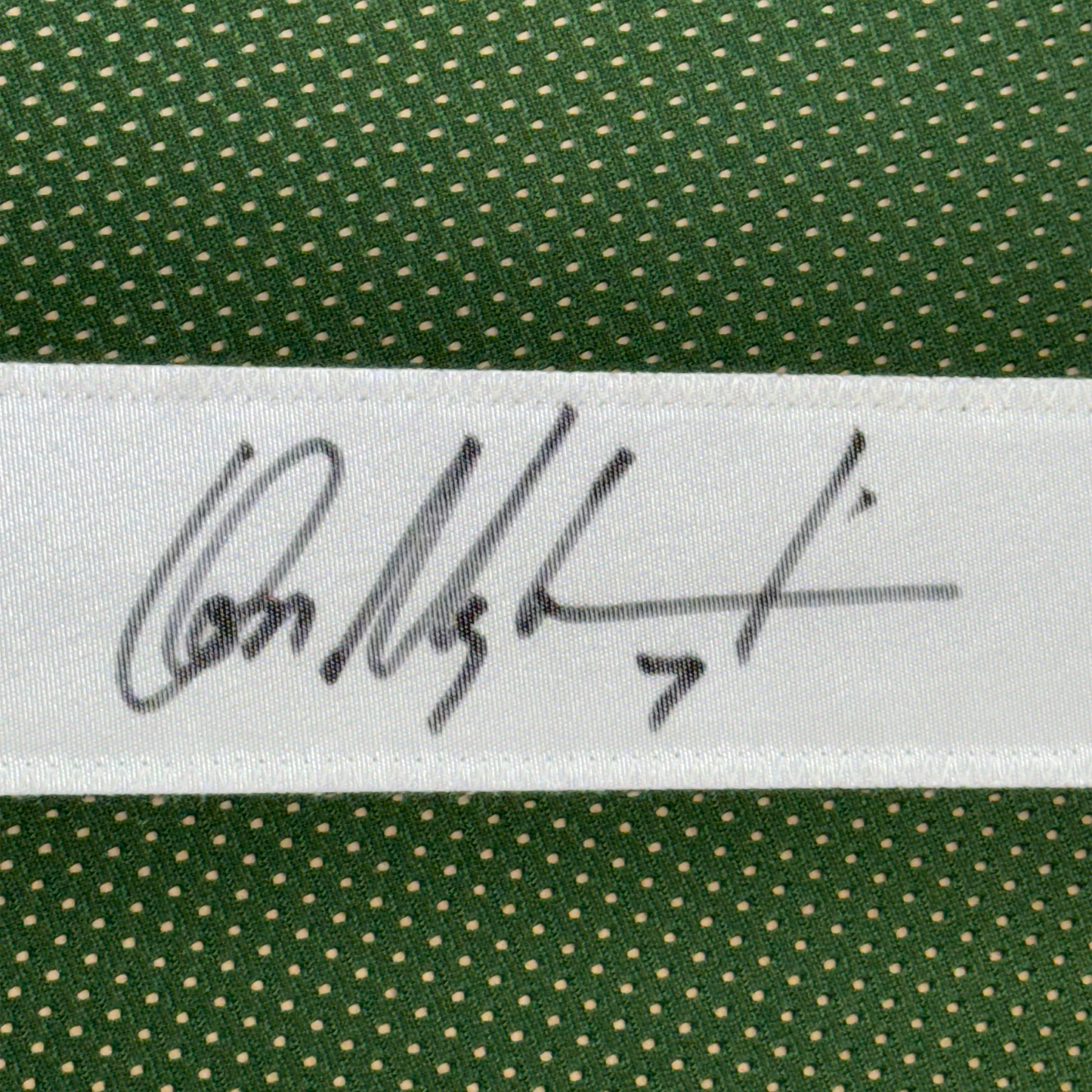 Framed Autographed/Signed Don Majkowski 35x39 Green Bay Green Football Jersey JSA COA