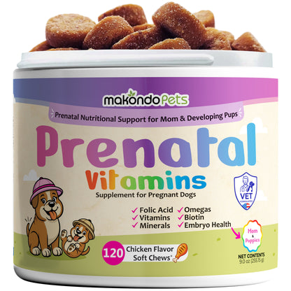 Dog Prenatal Vitamins - 120 Soft Chews